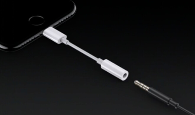 iPhone 7 mit Klinkenadapter