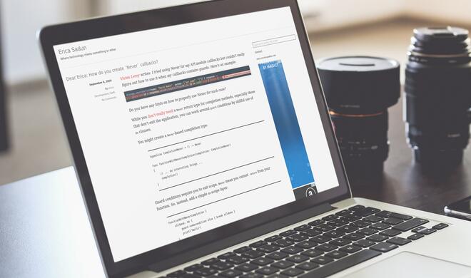 Erica Sadun auf dem MacBook