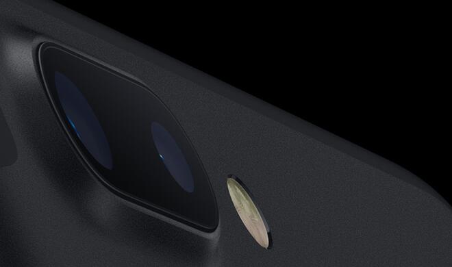 Dual-Kamera des iPhone 7 Plus in Schwarz