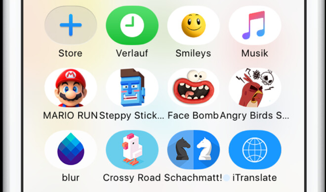App Store in Nachrichten-App in iOS 10 starten
