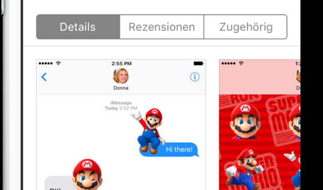 Super Mario Run Stickers im iMessage-App-Store