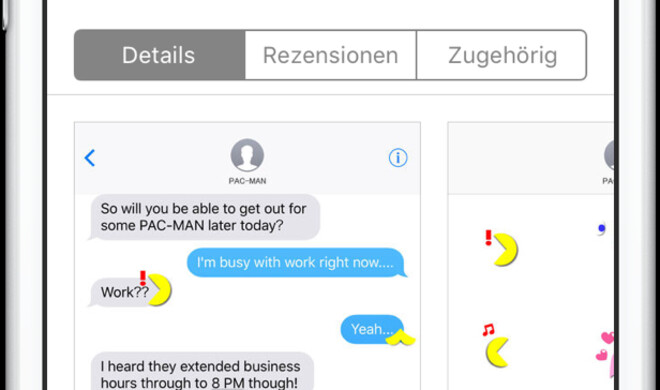 PAC-MAN Moving Stickers im iMessage-App-Store