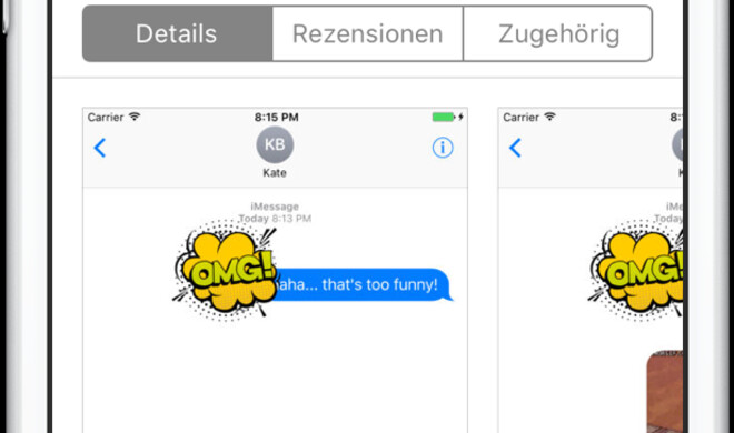 Comic Talk im iMessage-App-Store
