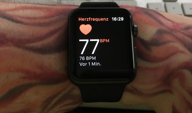 Pulsmesser an der Apple Watch
