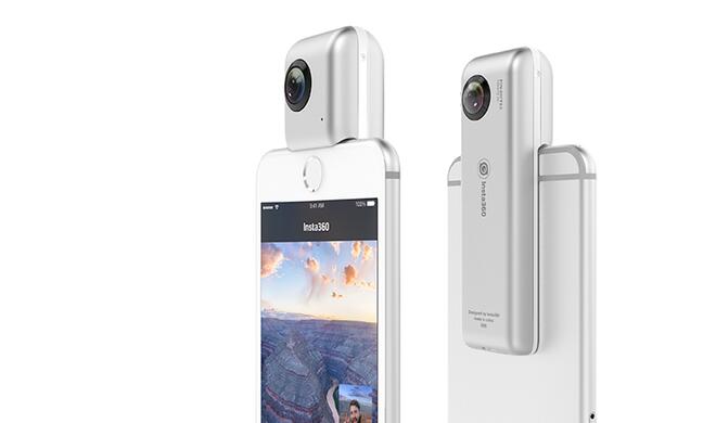Insta360 nano auf einem iPhone montiert