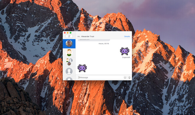 Nachrichten-App in macOS Sierra