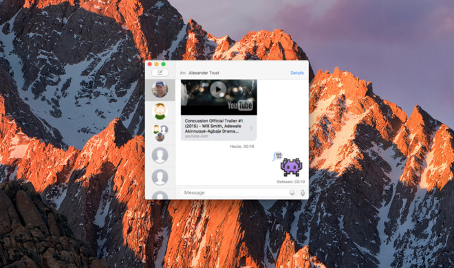 „Tapbacks“ in Nachrichten in macOS Sierra