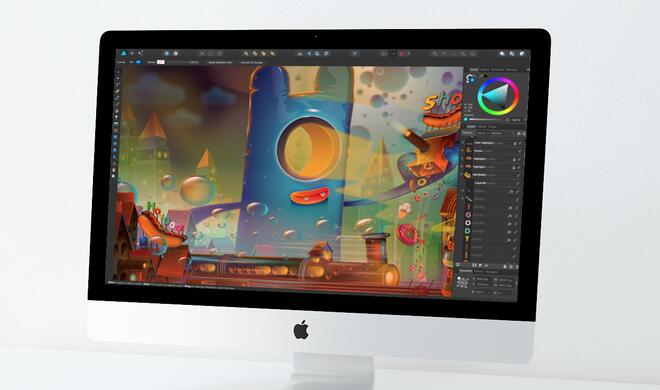 Affinity Designer auf dem iMac