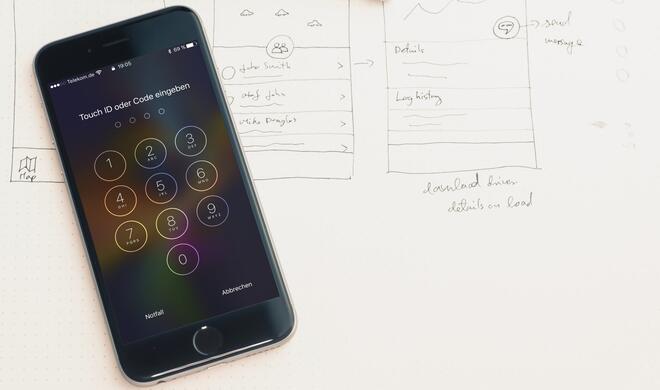 iPhone mit Code-Sperre