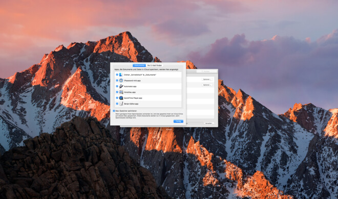 „iCloud Drive“-Optionen in iCloud-Systemeinstellungen