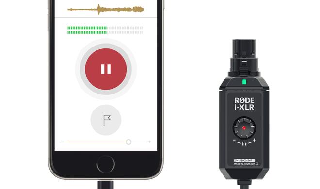 Der i-XLR-Adapter verbindet Mikrofone mit dem Lightning-Port