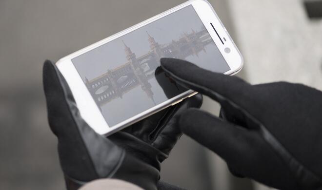 Benutzen Sie Ihr iPhone auch an kalten Wintertagen.