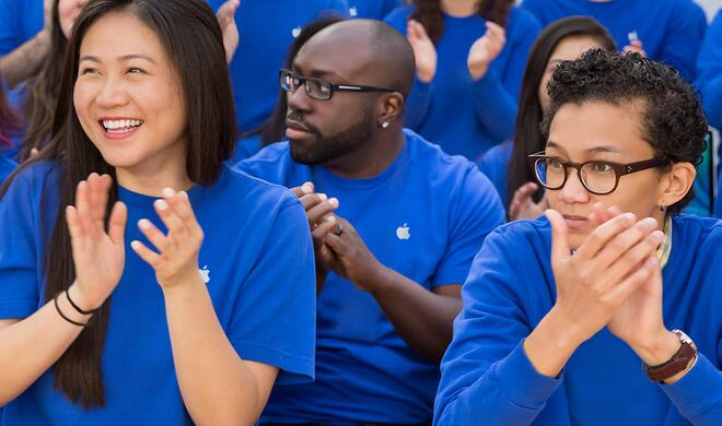 Gelebte Vielfalt. Laut einer vor kurzem durchgeführten Studie, würde eine Mehrzahl der weiblichen Angestellten Apple anderen Frauen als Arbeitgeber empfehlen.