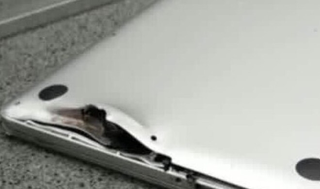 Das getroffene MacBook Pro