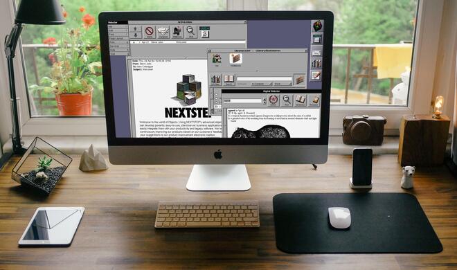 Montage: NextStepp 3.3 auf einem iMac