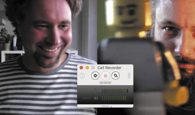 Screenshot aus dem Call Recorder for Skype am Mac