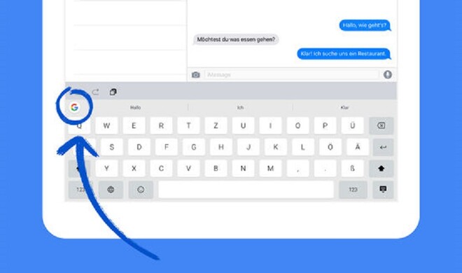 GBoard auf dem iPad