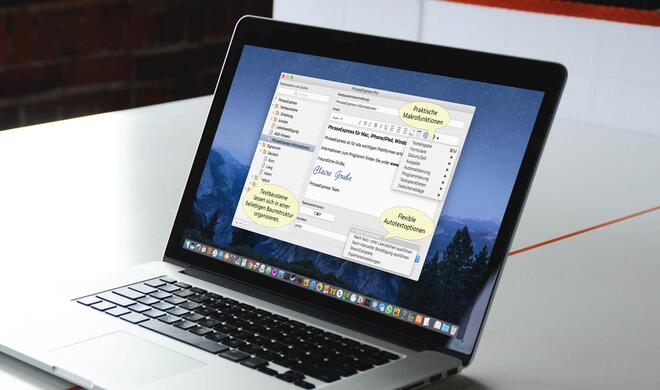 PhraseExpress auf dem MacBook Pro