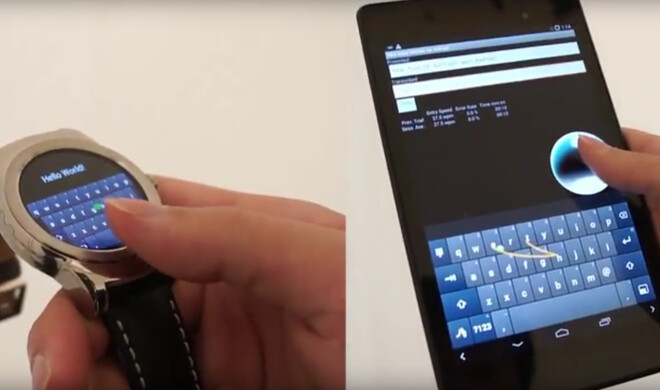 Shape Writing in Motion