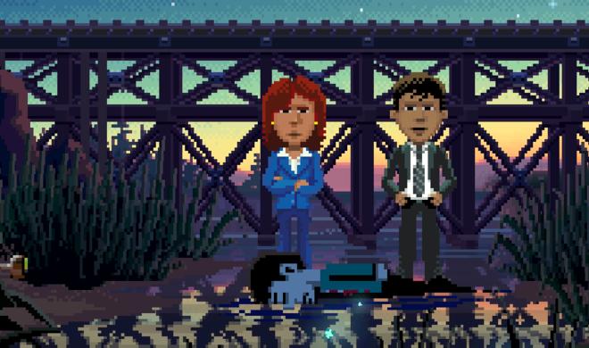 Screenshot aus dem Point-and-Click-Adventure Thimbleweed Park für Mac