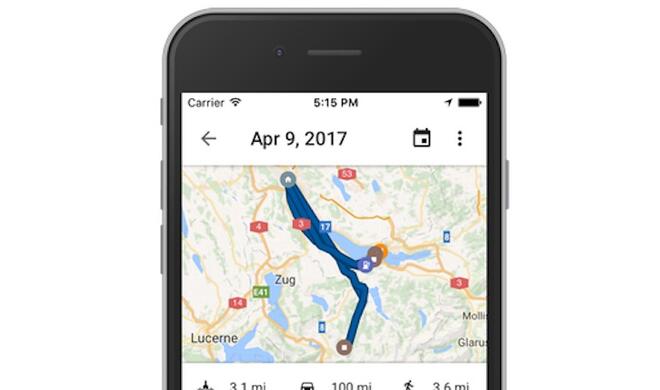 Google Maps für iOS hat seit gestern eine neue Zeitachsen-Funktion