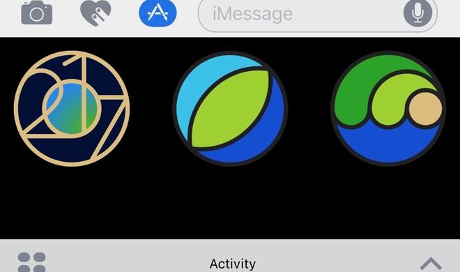 Wer die „Tag der Erde"-Herausforderung meistert, der erhält eine Auszeichnung und Sticker für die Nachrichten-App