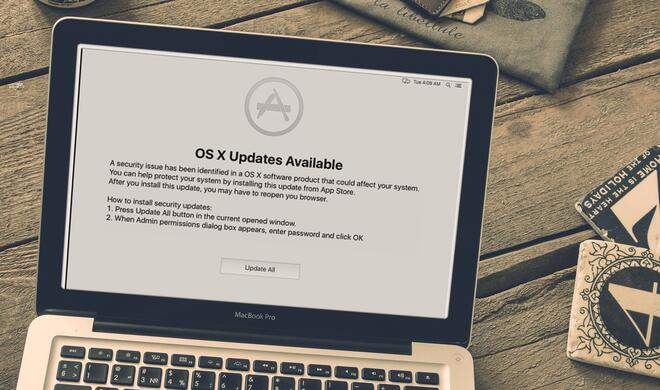 Malware OSX/Dok gibt vor ein OS-X-Update installieren zu wollen