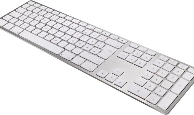 Sieht aus wie von Apple, ist es aber nicht: das Matias Wireless Aluminium Keyboard.