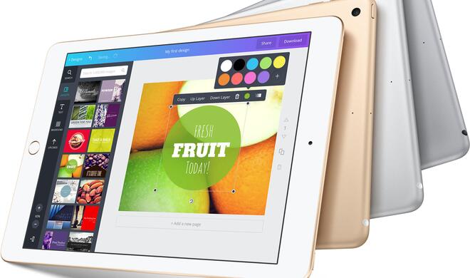 Gespart hat Apple beim Update des iPads der fünften Generation kurioserweise an den Farben. Während das 9,7-zöllige iPad Pro auch in Roségold verfügbar ist, gibt es das „normale“ iPad 5 nur im mittlerweile klassischen Farbdreisatz...