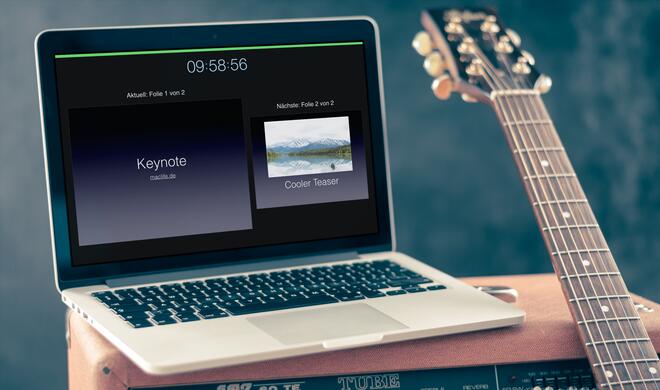 Präsentationen kann man überall halten