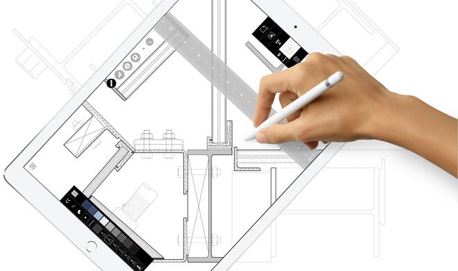 Der Apple Pencil ergänzt das iPad Pro perfekt