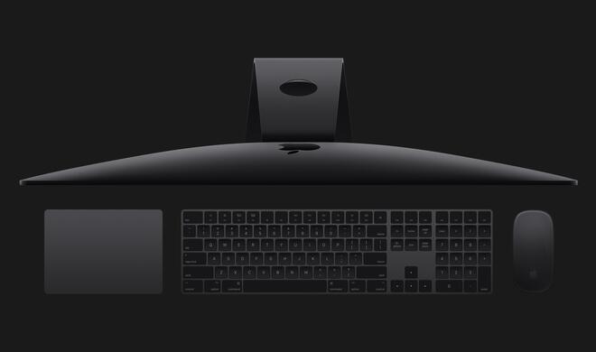 Das Zubehör des iMac Pro gibt es in Spacegrau, aber wohl nur im Paket mit dem Desktop-Mac