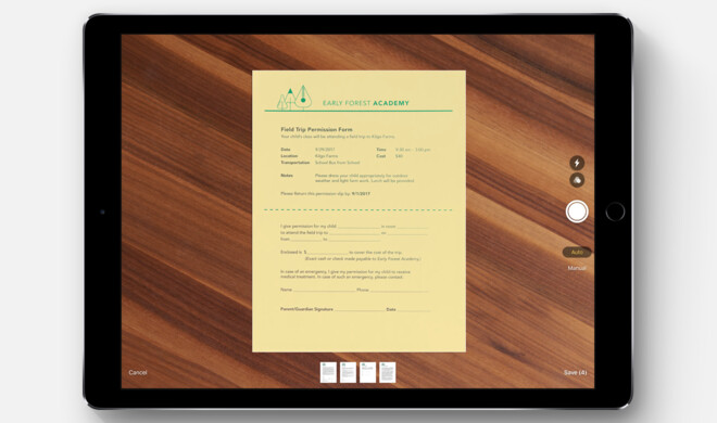 Apple integriert Dokumente-Scanner