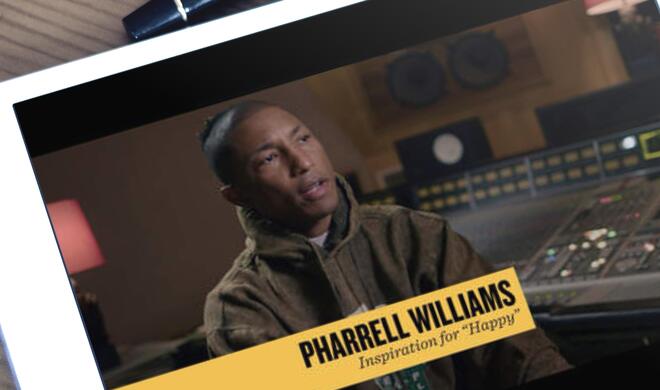 Das eBook enthält auch zwei Videos mit Interviews von Pharrell Williams. 
