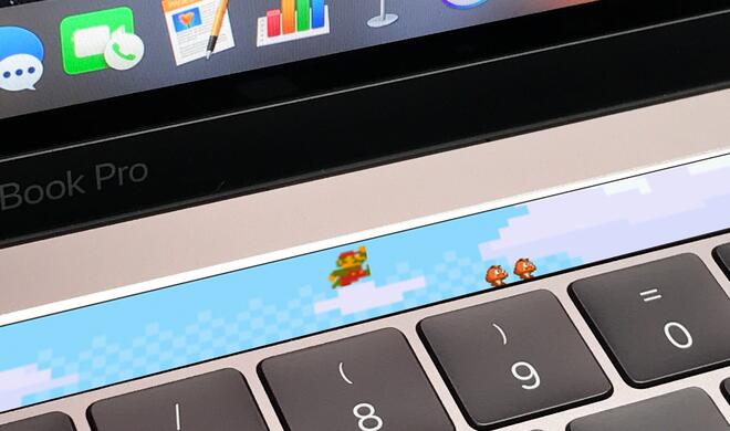 Super Mario auf der Touch Bar der neuen MacBook Pro Modelle