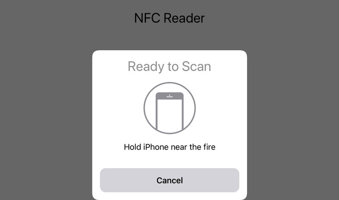 So sieht der NFC-Dialog in der Beta von iOS 11 aus. 