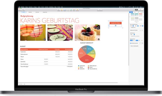 Beim ersten Start oder auch nach größeren Updates weist Numbers Sie zur Begrüßung auf besonders erwähnenswerte Neuerungen hin.