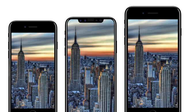 Das iPhone X wird sich wohl zwischen dem iPhone 8 und 8 Plus positionieren - zumindest in Sachen Abmessungen