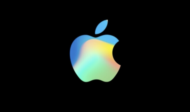 Das Logo von Apple erstrahlte bei dieser Keynote besonders bunt