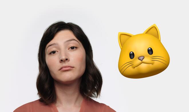 Die Animojis übernehmen Ihren Gesichtsausdruck