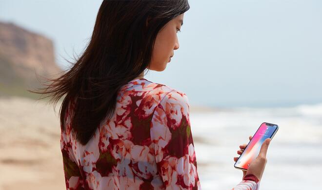 Face ID erwartet, dass Sie das iPhone X anschauen