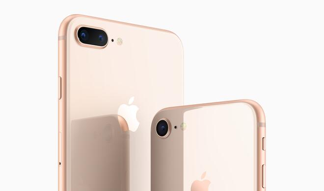 iPhone 8 Plus und iPhone 8 in Gold