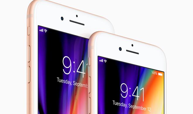 iPhone 8 Plus und iPhone 8 von vorne