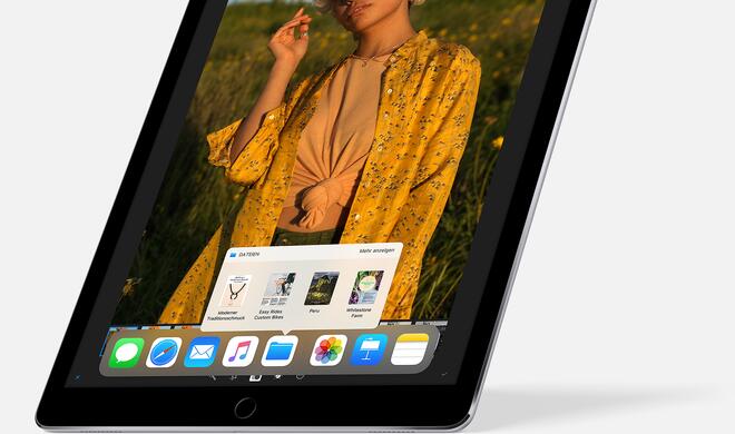Das neue Dock ist am iPad in jeder App aufrufbar