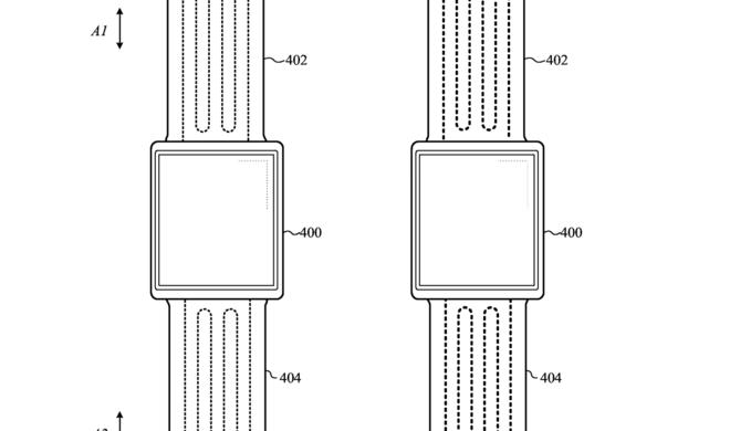 Patentskizze zu anpassbarem Armband für Wearable