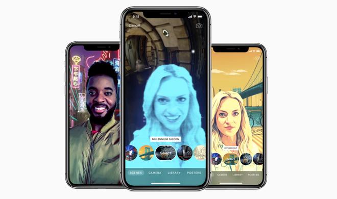 Die Selfie Szenen lassen sich nur mit dem iPhone X verwenden