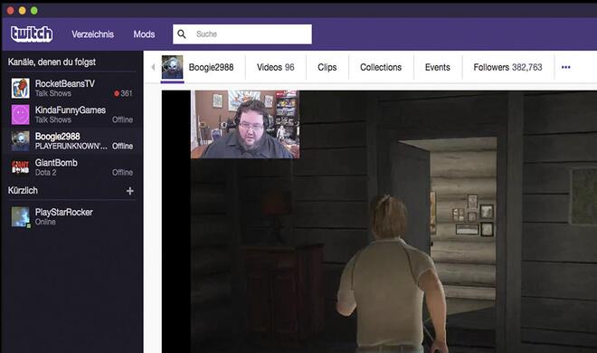 Twitch auf dem MacBook