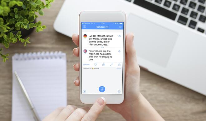 iTranslate pro auf dem iPhone