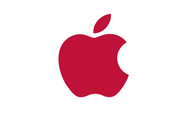 Nicht nur das Logo von Apple wird rot eingefärbt