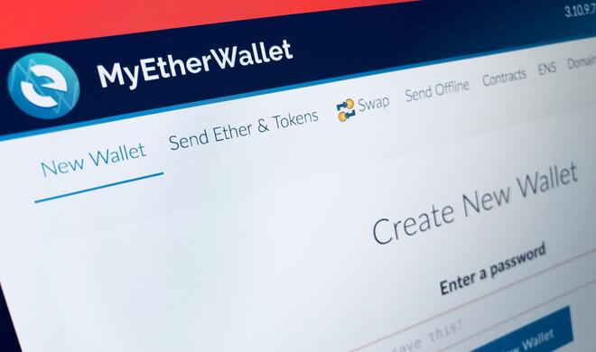 Foto der Webseite MyEtherWallet
